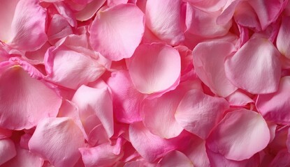 Close-up of many delicate pink rose petals (2)