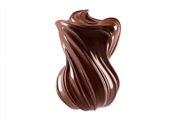 Abstract chocolate swirl, fluid form