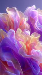 Obraz premium Soft pastel floral like fabric folds