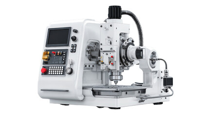 Milling machine digital display background isolated on a Transparent background, PNG file.