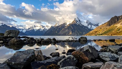 Mountain lake reflections