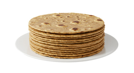  Chapati Stack Neatly Arranged