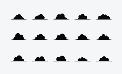 Stylized Cloud Silhouette Graphic Pack