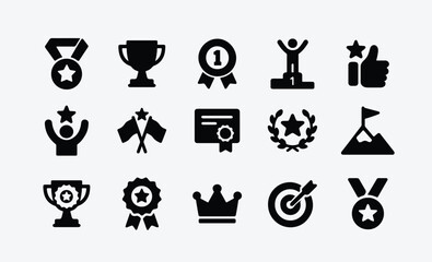 Flat Achievement and Awarding Icon Pack