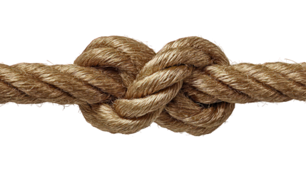 Brown Rope Knot Texture on Transparent Background