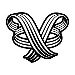 Elegant v symbol crafted in solid style