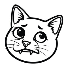 Cute Cat Illustration: A charming, expressive cat illustration captures the endearing qualities of a feline, with its big eyes and playful expression.