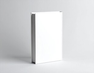 Blank white book on a plain background