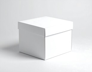 Blank white box on plain background