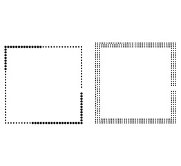 Dotted and Solid Square Frames