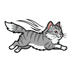 Whimsical Feline Flight: A spirited cartoon cat, adorned with whimsical wings, leaps gracefully through the air, embodying the spirit of freedom and joy.