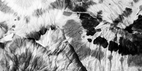 Dark Tie Dye Shirt. Minimal Print Distress. Tye