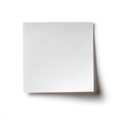 A blank square sticky note on a white background