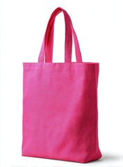 Bright pink tote bag, simple design