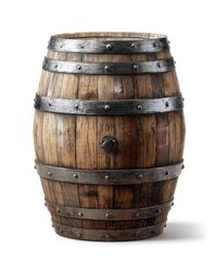 Obraz premium Wooden barrel, aged and sturdy