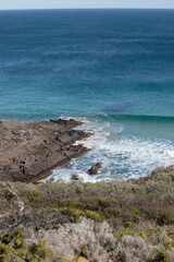 Rolling waves on a remote coast in South Australia