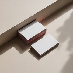 Elegant blank business cards mockup for branding, identity, and professional networking