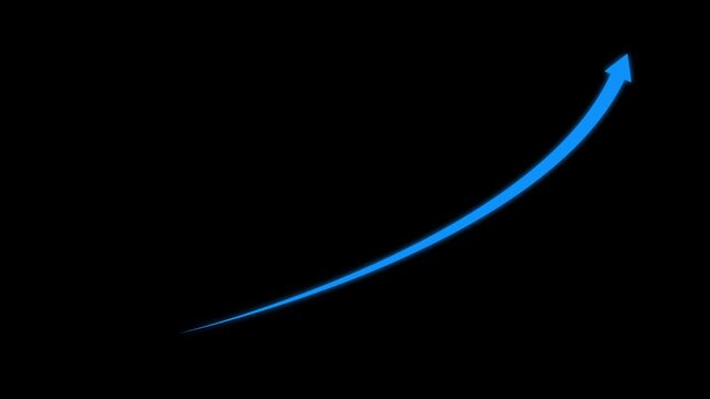 Business growth arrow and graph chart, Business line arrow, business strategy, arrow rising up.