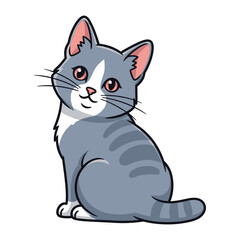 Playful Gray Kitten: A charming gray kitten with captivating eyes and an innocent demeanor, bringing a touch of playfulness and affection into focus.