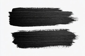 Two horizontal black paint strokes on white background (1)