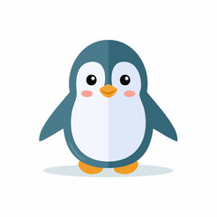 Obraz premium Happy penguin character with smiling face and playful look.