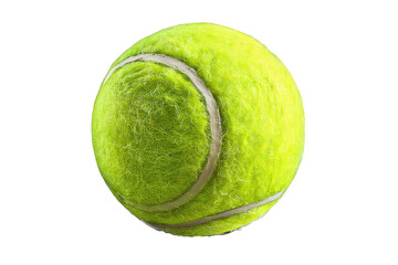Yellow Tennis Ball on Transparent Background