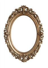 Ornate gold oval mirror frame