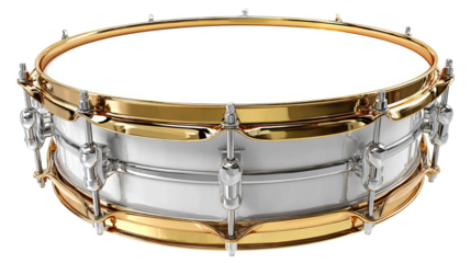 White drum with gold hardware