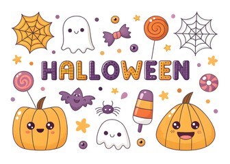 Fototapeta premium halloween background with pumpkins