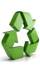 緑のリサイクルのロゴ 白い背景の持続可能性