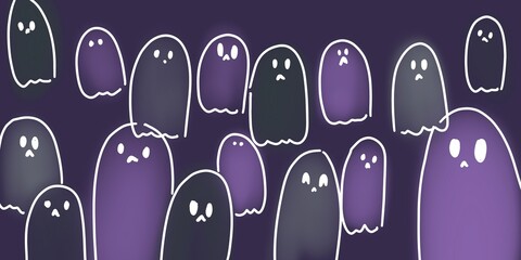 halloween cute ghost design trick or treat illustration	
