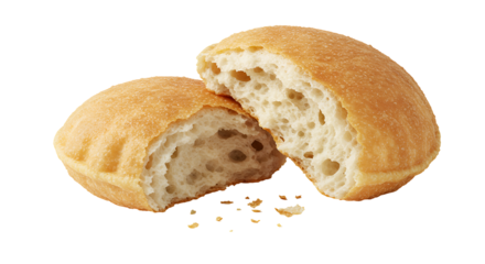 Puri Bread Broken Open