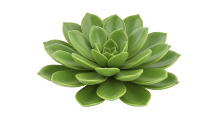 Isolated succulent rosette growing, popular houseplant, natural light, soft green leaves