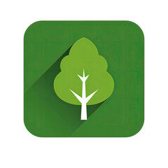 Green square icon with a stylized leaf