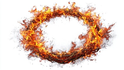 Fiery circular wreath of flames
