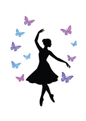 girl with butterfly