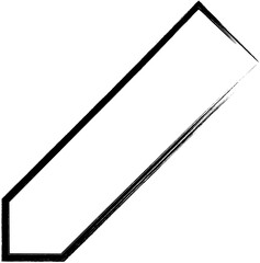 Square brush strokes geometric shape. Design elements