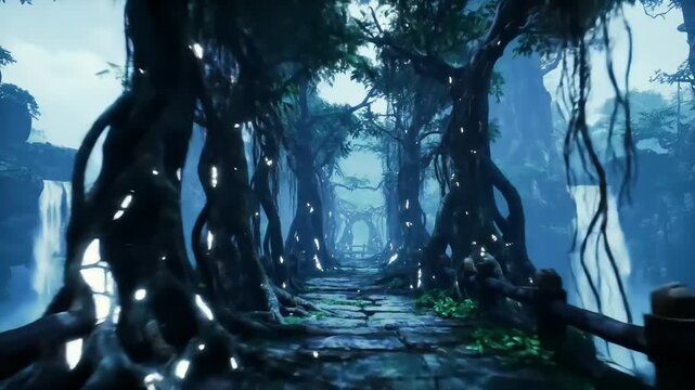 Mystical forest pathway