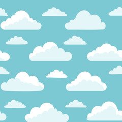 Hand Drawn Cloud Seamless Pattern Illustration Sky