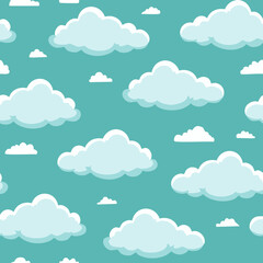 Hand Drawn Cloud Seamless Pattern Illustration Sky