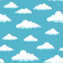 Hand Drawn Cloud Seamless Pattern Illustration Sky