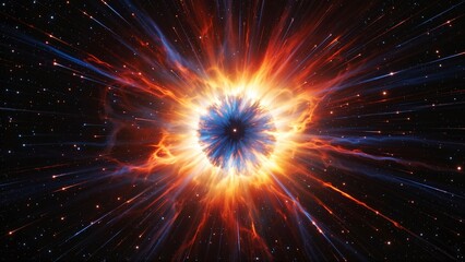 A Cosmic Eye Gazes Out: Blinding Stellar Explosion and Streaking Comets in the Vast Expanse of Space