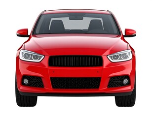 Fototapeta premium Red car front view (4)