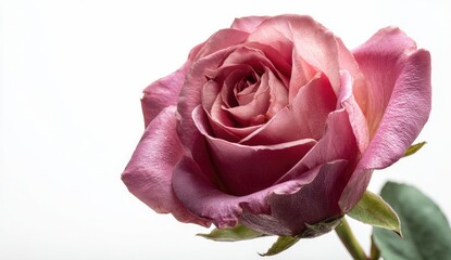 Close-up of a single, delicate, pale pink rose