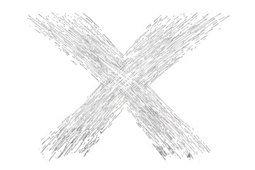 Abstract White X on Black Background