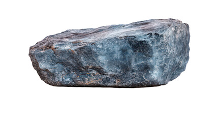 Dark Gray And Blue Shiny Rock with Glitter Texture on Transparent Background