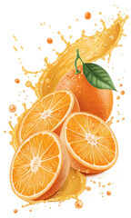 orange in water