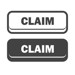 Fototapeta premium Claim button outline icon transparent vector isolated