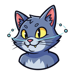 Whimsical Cat Avatar: This delightful illustration features a cute and expressive cat avatar, showcasing playful details and a touch of fantasy.
