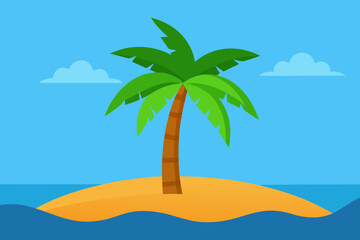 Fototapeta premium palm tree on the beach